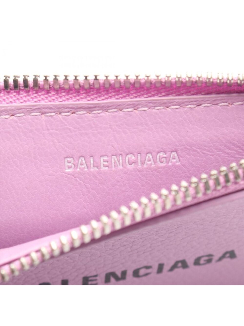 Balenciaga Coin Case Cash Long Card Purple Leather - Picture 4 of 7